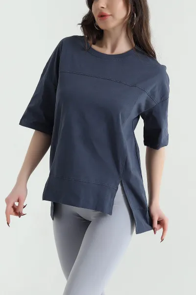 Antrasit Süprem Oversize Kadın Tişört 437868