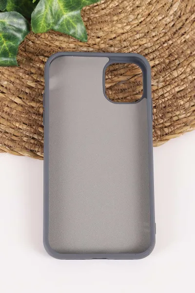 Antrasit TeknoCase İPhone 11 Uyumlu Mirror Diamond Case Serisi Aynalı Sert Silikon Telefon Kılıfı 458473