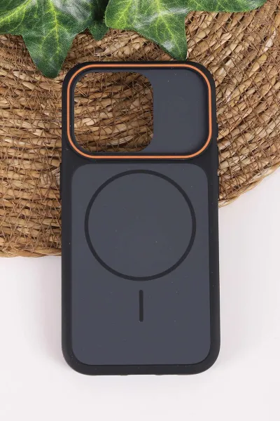 Antrasit TeknoCase İPhone 15 Pro Uyumlu Vincent Case Serisi Sert Silikon Telefon Kılıfı 457885