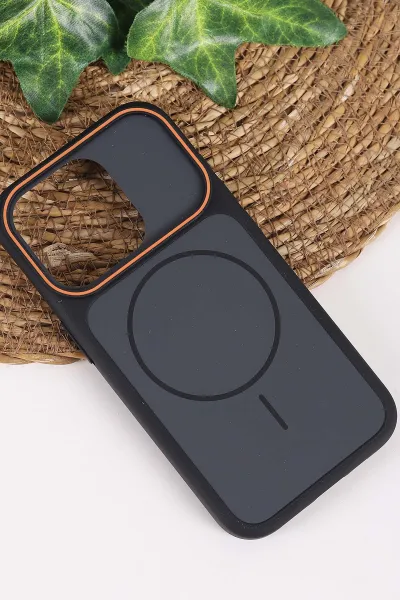 Antrasit TeknoCase İPhone 15 Pro Uyumlu Vincent Case Serisi Sert Silikon Telefon Kılıfı 457885