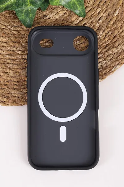 Antrasit TeknoCase İPhone 17 Air Uyumlu Vincent Case Serisi Sert Silikon Telefon Kılıfı 457924