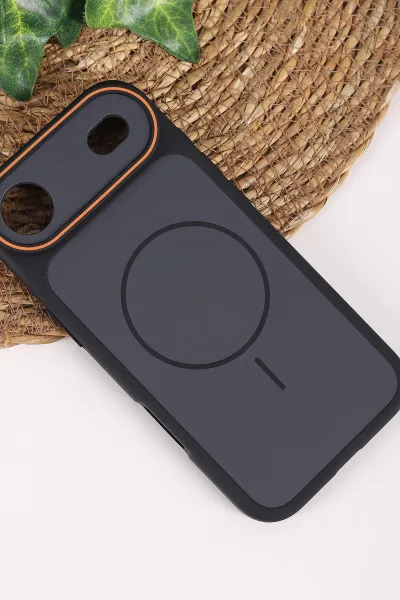 Antrasit TeknoCase İPhone 17 Air Uyumlu Vincent Case Serisi Sert Silikon Telefon Kılıfı 457924