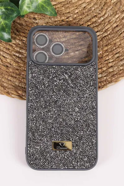 antrasit-teknocase-iphone-17-pro-max-uyumlu-ella-diamond-case-serisi-lens-hediyeli-sert-silikon-telefon-kilifi-457842