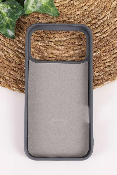 Antrasit TeknoCase İPhone 17 Pro Max Uyumlu Ella Diamond Case Serisi Lens Hediyeli Sert Silikon Telefon Kılıfı 457842