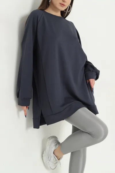 Antrasit Yanları Parçalı Oysho Tunik 339075