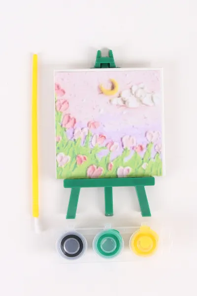 Ark Mini Sanat Atölyesi Şövaleli Tuval ve Boya Seti (9x9 cm) 457603