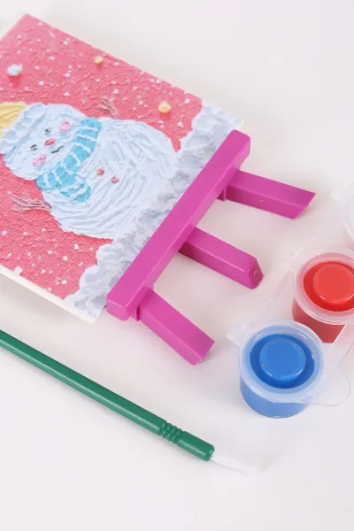 Ark Mini Sanat Atölyesi Şövaleli Tuval ve Boya Seti (9x9 cm) 457604