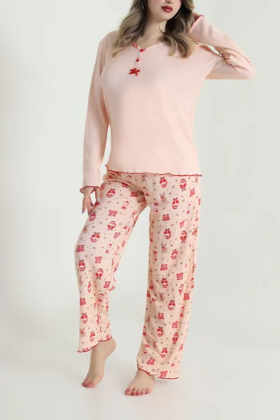 Armut Yaka Fitilli Kadın Pijama Takımı 494675
