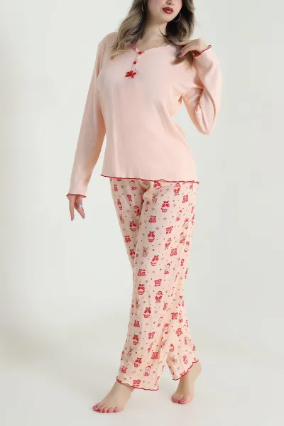 Armut Yaka Fitilli Kadın Pijama Takımı 494675