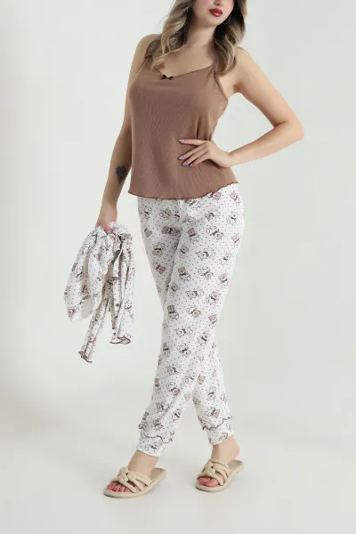 Atletli Düğmeli Berlin Kadın Pijama Takımı 494681