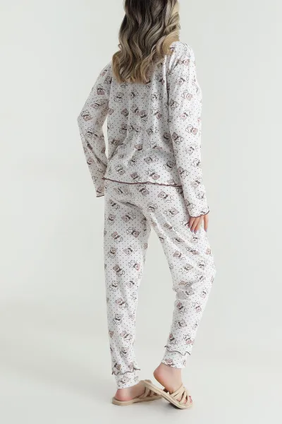Atletli Düğmeli Berlin Kadın Pijama Takımı 494681