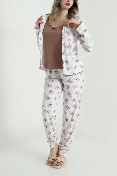 Atletli Düğmeli Berlin Kadın Pijama Takımı 494681