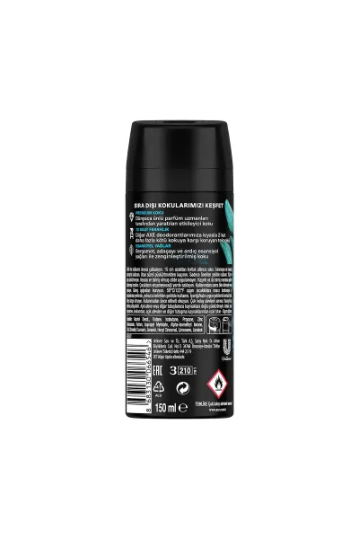 Axe Aqua Bergamot Body Sprey Erkek Deodorant 150 Ml 315288