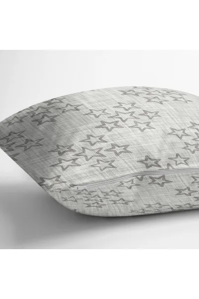 Taş 43x43 Dijital Baskılı Fermuarlı Modern Kırlent Kılıfı 272759