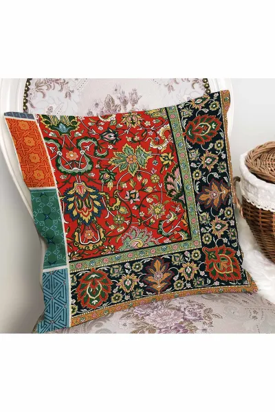 43x43 Dijital Baskılı Fermuarlı Modern Kırlent Kılıfı 308765
