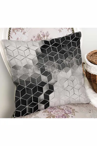 43x43 Dijital Baskılı Fermuarlı Modern Kırlent Kılıfı 308766