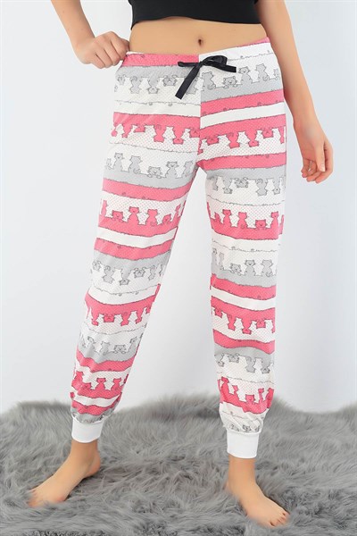 Baskılı Bayan Pijama Altı 32259