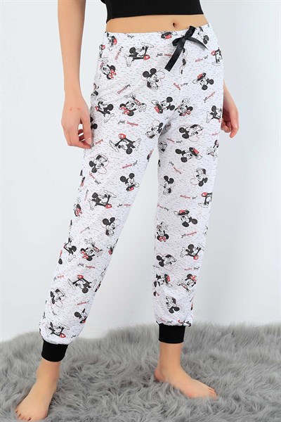 Baskılı Bayan Pijama Altı 32261