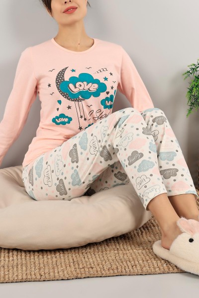 Baskılı Bayan Pijama Takımı 140857