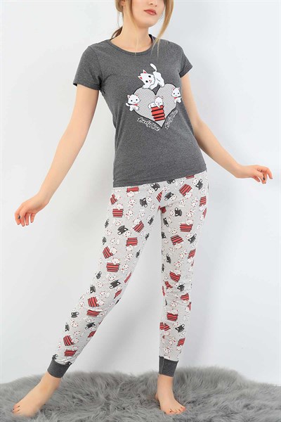 Baskılı Bayan Pijama Takımı 33469