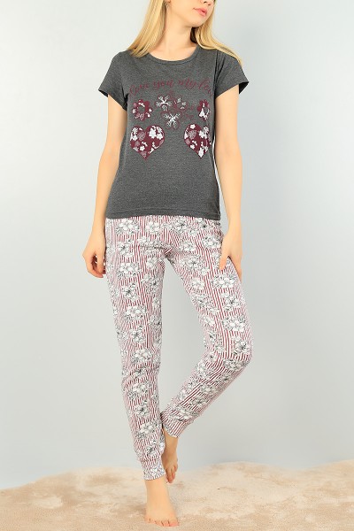 Baskılı Bayan Pijama Takımı 73468