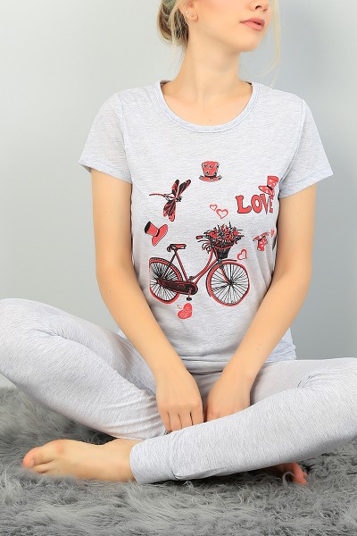 Baskılı Bayan Pijama Takımı 73498