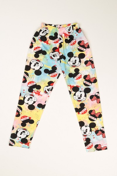 Baskılı Düğmeli Kız Çocuk Pijama Takımı 77881