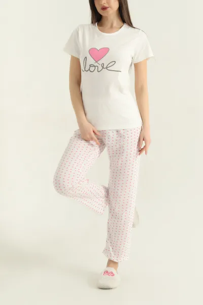 Baskılı Kadın Pijama Takımı 357156
