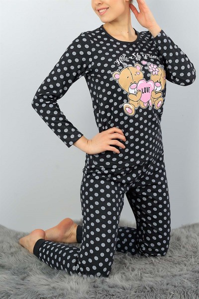 Baskılı Likralı Bayan Pijama Takımı 45779
