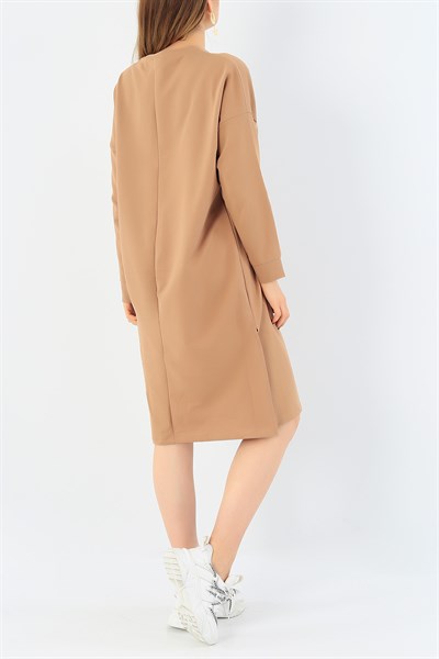 Baskılı Likralı Bisküvi Tunik 37671