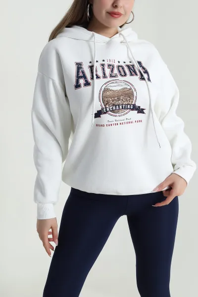Baskılı Şardonlu Kadın Sweat 489525