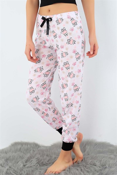 Baskılı Yazlık Bayan Pijama Altı 32534