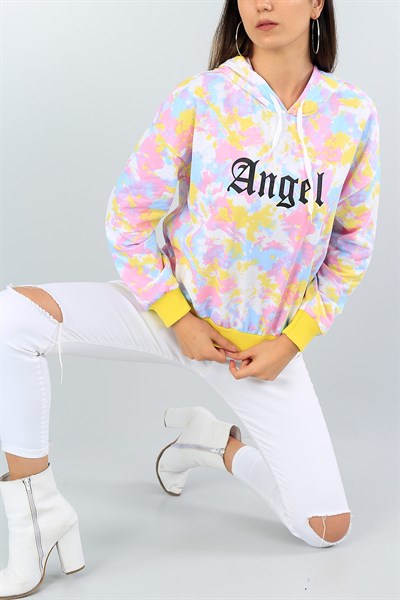 Batik Desenli Likralı Bayan Sweat 40552