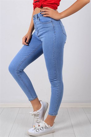 Bayan Likralı Kot Pantolon  8448B