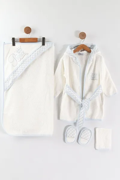 bebe-mavisi-0-12-ay-prince-nakisli-4lu-erkek-bebek-bornoz-seti-465815