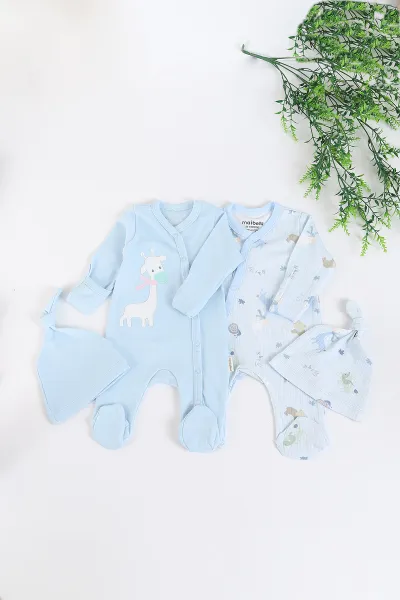 bebe-mavisi-0-12-ay-zurafa-desenli-sapkali-citcitli-ikili-bebek-tulum-281922