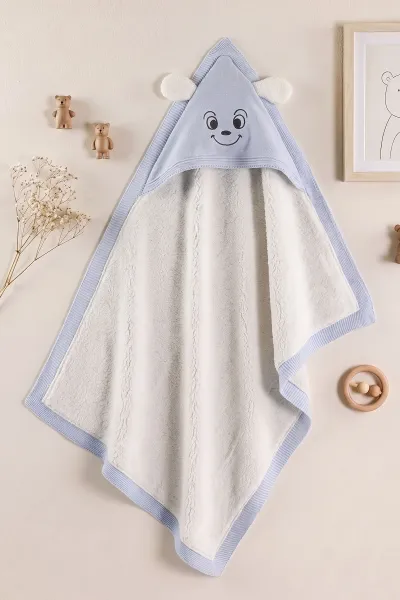 bebe-mavisi-0-12-aynakisli-kulakli-wellsoft-triko-bebek-battaniye-476443