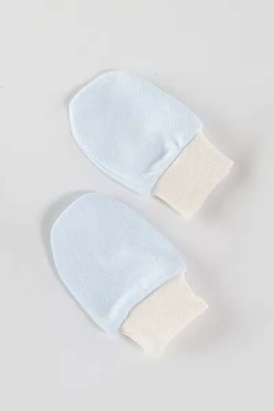 Bebe Mavisi (0-3 Ay) Kedi Nakışlı   10 Parça Kutulu Yeni Doğan Erkek Bebek Zıbın Seti 443596