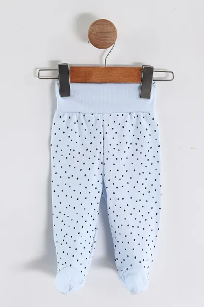 Bebe Mavisi (0-3 Ay) Koala  Baskılı   Patikli Unisex Bebek 3'lü Zıbın Takım 453782