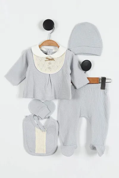 bebe-mavisi-0-3-ay-waffle-bebe-yaka-yenidogan-erkek-bebek-5li-zibin-seti-422086