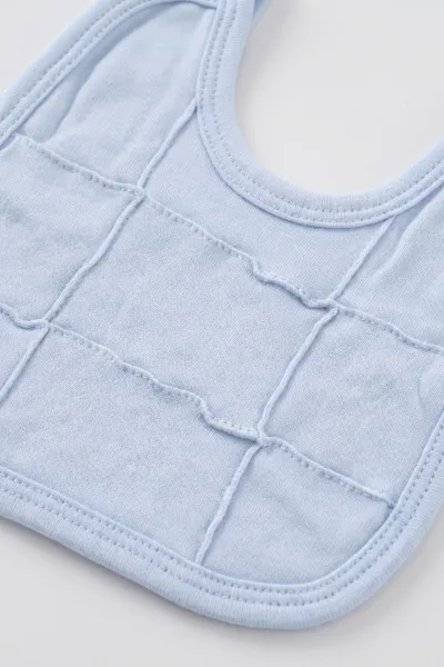 Bebe Mavisi (0-3 Ay)Kare Nervür Dikişli Yandan Çıtlı Yenidoğan 5'li Erkek Bebek Zıbın Seti 479280