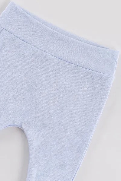 Bebe Mavisi (0-3 Ay)Mn Ayıcık Nakışlı  Patikli 5'li Erkek Bebek Takım 479301