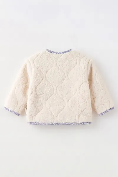 Bebe Mavisi (0-3 Yaş) Çiçek Baskılı Kuzu Kız Bebek&Çocuk Hırka 494458