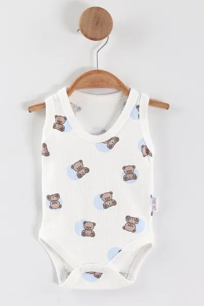 bebe-mavisi-0-9-ay-ayicik-baskili-puantiye-desen-unisex-bebek-citcitli-badi-441439