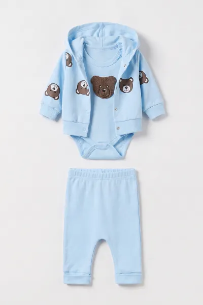 bebe-mavisi-0-9-ay-ayicik-nakisli-kapusonlu-citcitli-hirkali-3lu-erkek-bebe-takim-475931