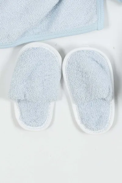 Bebe Mavisi (1-3 Yaş) Gemi Nakışlı  Kutulu  Çocuk 5'li Bornoz Set 422773