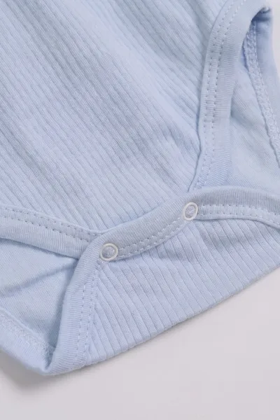 Bebe Mavisi (1-3 Yaş) Raporlu Düz   Uzun Kollu   Bebek & Çocuk Çıtçıtlı Badi 480331