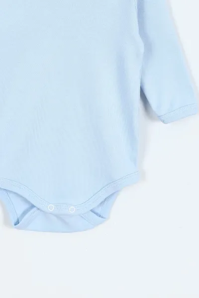 Bebe Mavisi (1-3 Yaş ) Uzun Kol Düz Bebek&Çocuk Çıtçıtlı Badi 403652