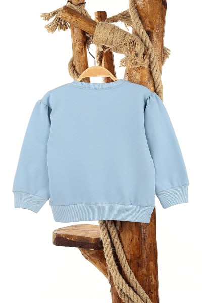 Bebe Mavisi (1-4 Yaş) Çiçekli Fare Baskılı Kız Bebek Sweat 155278
