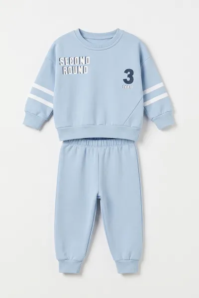 Bebe Mavisi (1-4 Yaş)3 Baskılı 3 İp Şardonlu Erkek Çocuk&Bebek Kışlık Takım 497497